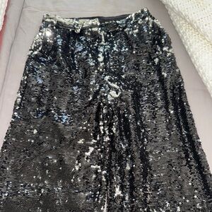 Black Sequin Women's Pants